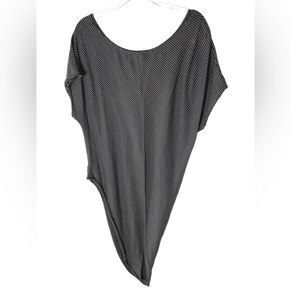 We The Free Dress Size Small grey white striped asymmetrical punk sexy New Wave - Picture 2 of 5